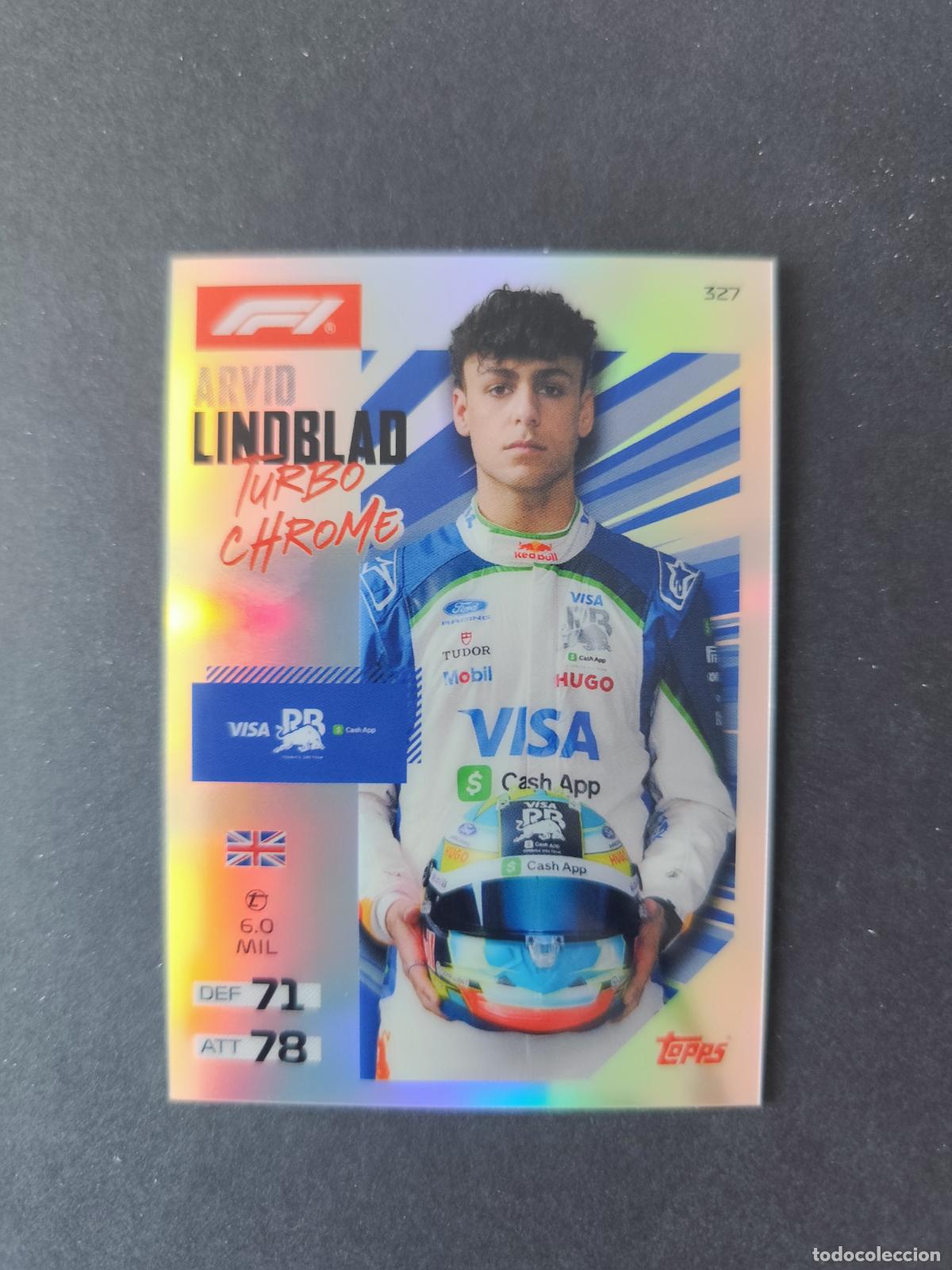 Coleccionismo deportivo: 327 ARVID LINDBLAD RACING BULLS TURBO CHROME F&Oacute;RMULA 1 F1 TURBO ATTAX 2026 TOPPS