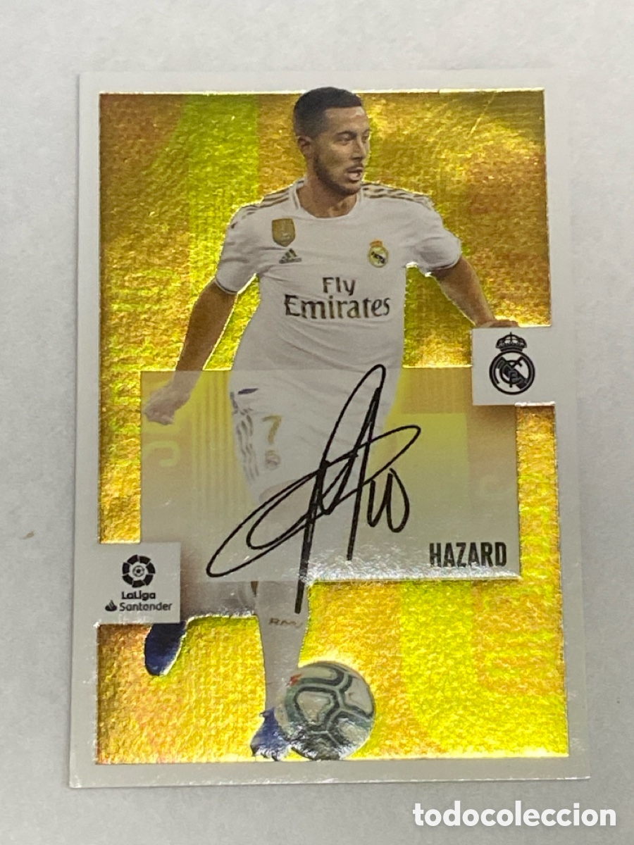 Coleccionismo deportivo: Colecciones Panini Liga Este 2020 21 Serie 10 Aut&oacute;grafos Hazard Real Madrid