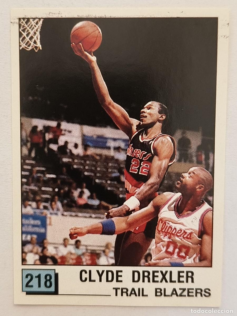 Coleccionismo deportivo: #218 CLYDE DREXLER (PORTLAND TRAIL BLAZERS) BASKET NBA 90 PANINI