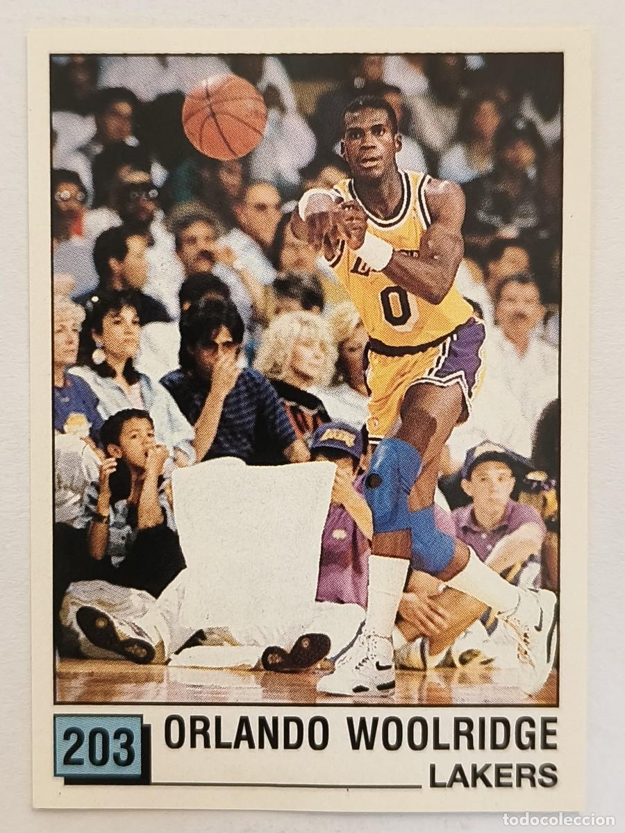 Coleccionismo deportivo: #203 ORLANDO WOOLRIDGE (LOS ANGELES LAKERS) BASKET NBA 90 PANINI