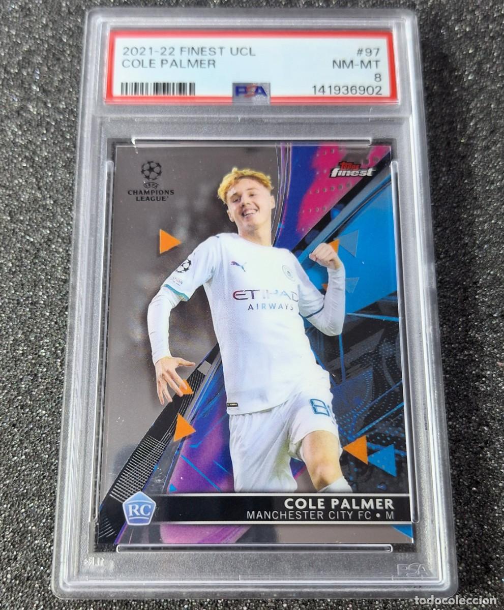 Coleccionismo deportivo: Cole Palmer Manchester City Topps Finest 2021-22 #97 PSA 8 Rookie RC