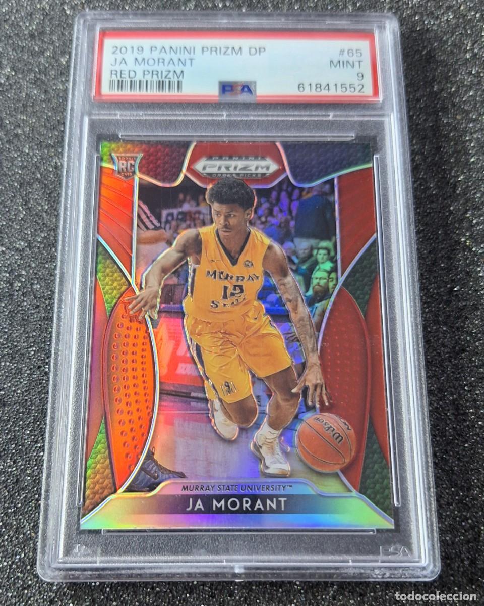 Coleccionismo deportivo: Ja Morant Panini Prizm Draft Pick 2019 Red PSA 9 Mint #65 Rookie RC