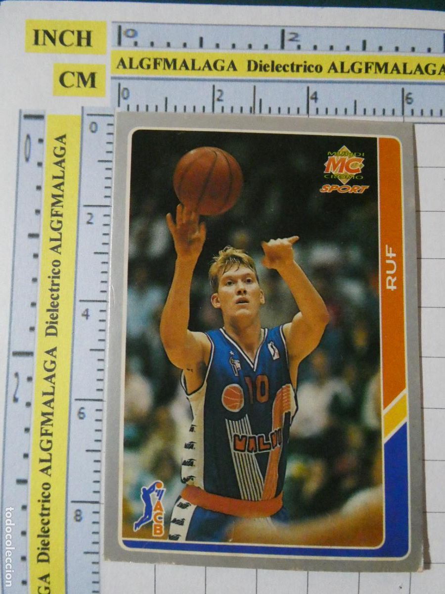 Coleccionismo deportivo: CROMO TARJETA DE BALONCESTO. 160 CARLOS RUF CB VALVI GIRONA ACB95 ACB 95 1995. MUNDI CROMO.