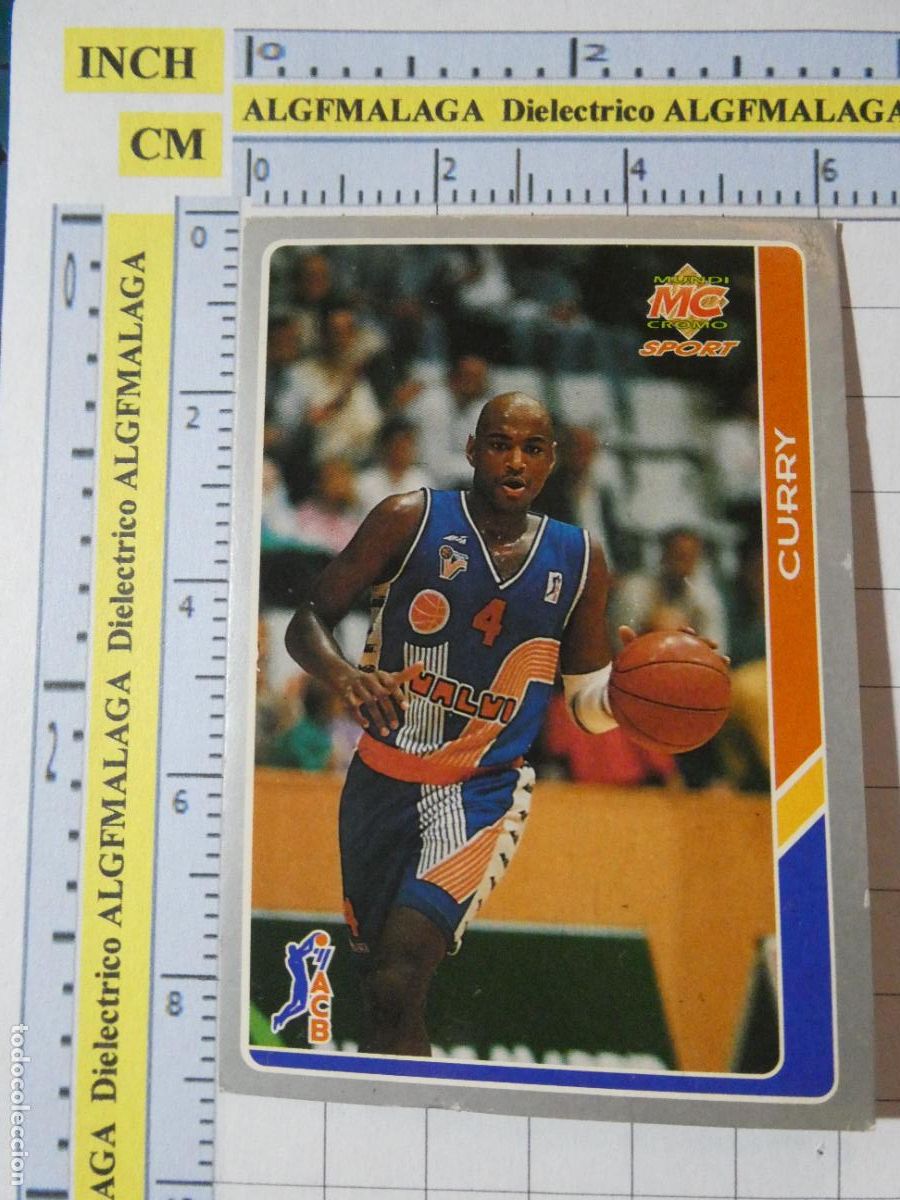 Coleccionismo deportivo: CROMO TARJETA DE BALONCESTO. 156 CURRY CB VALVI GIRONA ACB95 ACB 95 1995. MUNDI CROMO.