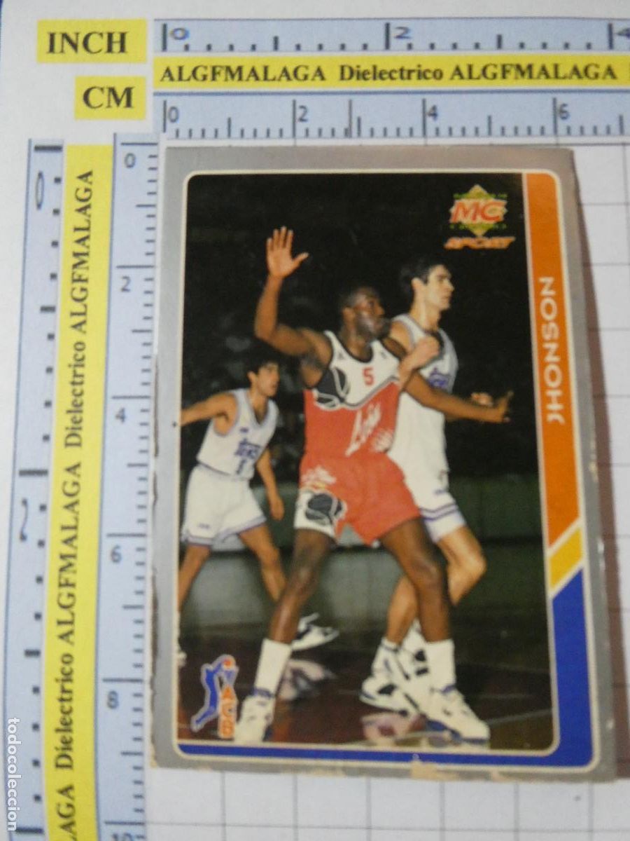 Coleccionismo deportivo: CROMO TARJETA DE BALONCESTO. 143 JHONSON BASKET LE&Oacute;N ACB95 ACB 95 1995. MUNDI CROMO.