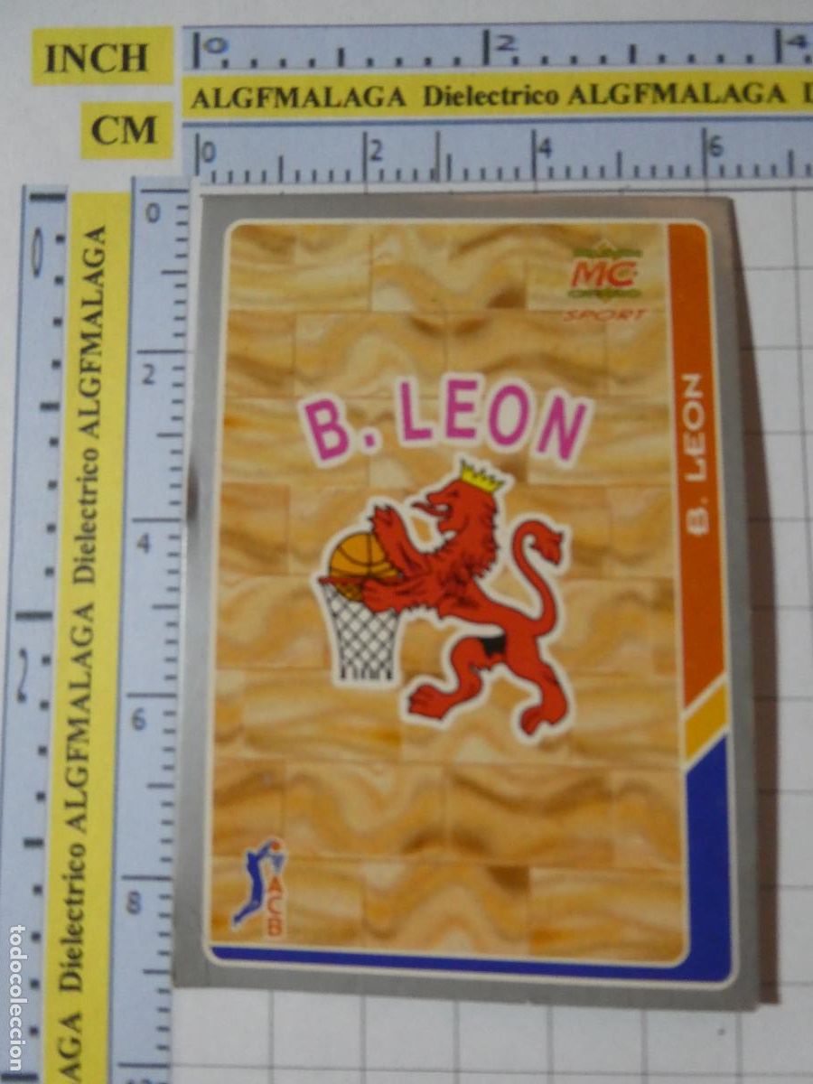 Coleccionismo deportivo: CROMO TARJETA DE BALONCESTO. 136 ESCUDO BASKET LE&Oacute;N ACB95 ACB 95 1995. MUNDI CROMO.