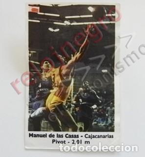 Coleccionismo deportivo: CROMO PEGATINA MANUEL DE LAS CASAS 37 BOLLYCAO A&Ntilde;OS 80 BALONCESTO DEPORTE &Iacute;DOLO CAJACANARIAS B&Aacute;SQUET