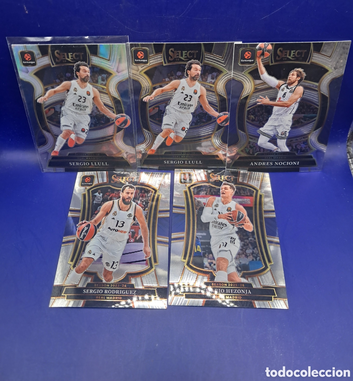 Coleccionismo deportivo: Lote 5 Cartas Select Euroliga F.C Real Madrid Panini - Basket - Baloncesto -
