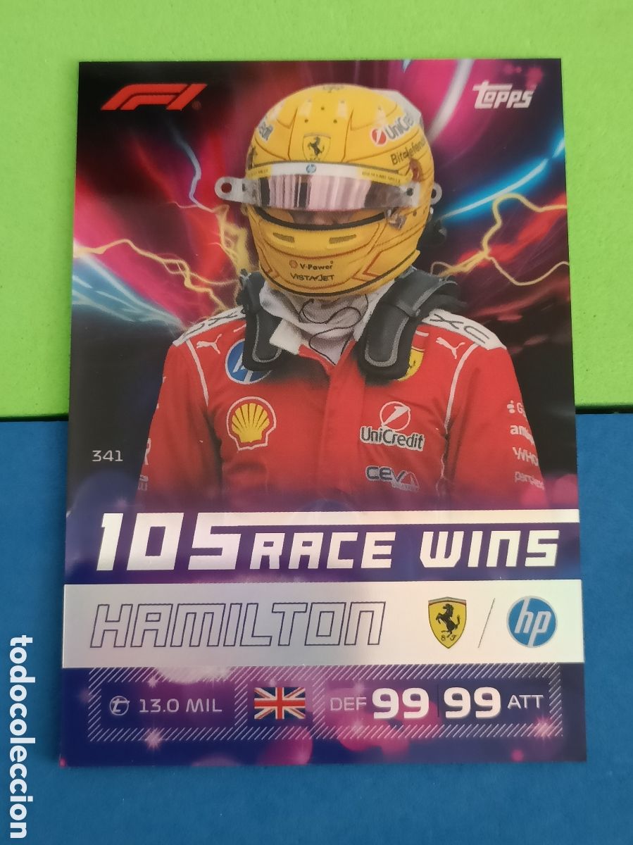 Sammelleidenschaft Sport: Topps Turbo Attax F&oacute;rmula uno F1 2026 - Chrome 341 Hamilton 105 Race wins