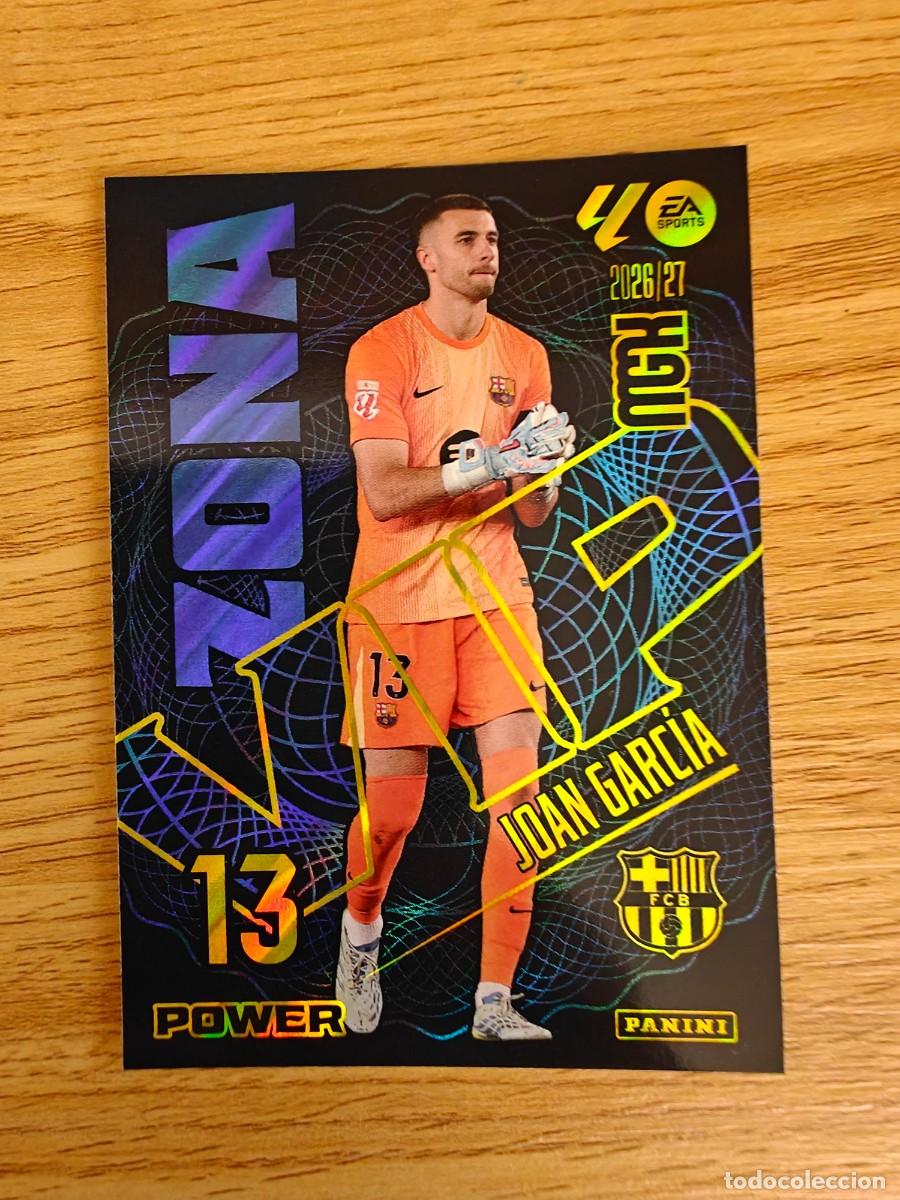 Coleccionismo deportivo: Joan Garc&iacute;a 399 P Megacracks 26 27 Zona Vip Power Panini FC Barcelona 2026 2027