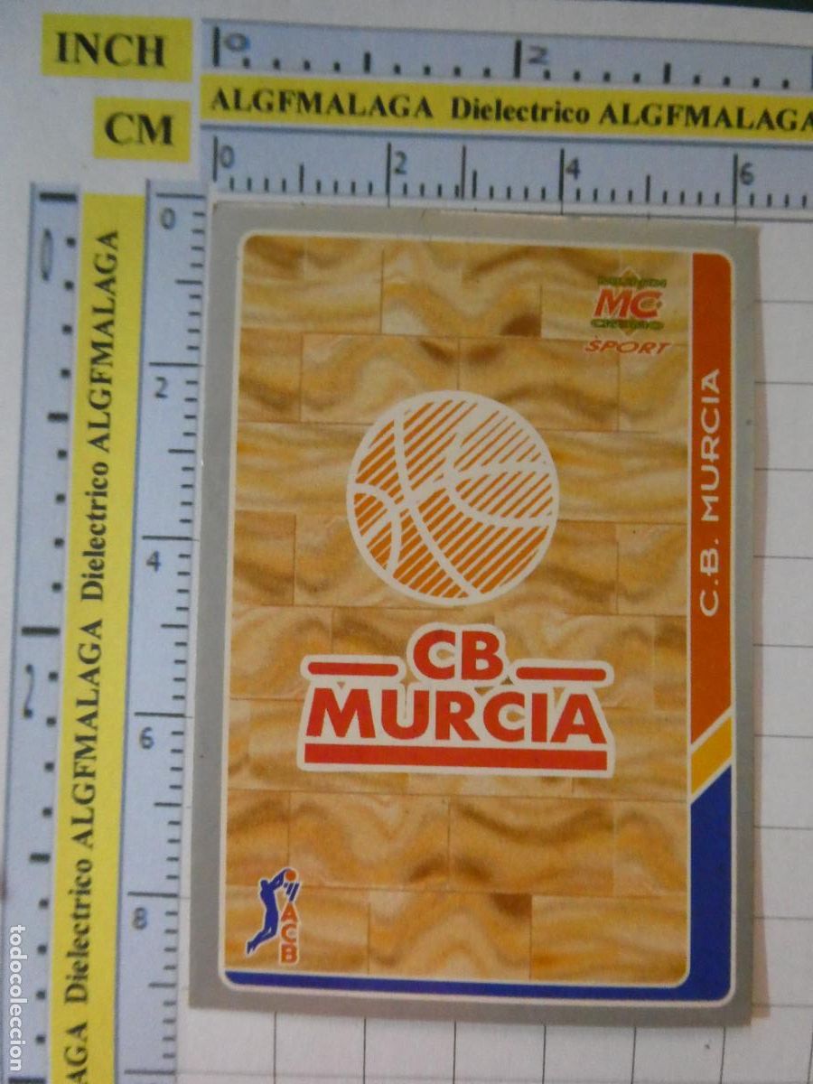 Coleccionismo deportivo: CROMO TARJETA DE BALONCESTO. 163 ESCUDO CB MURCIA ACB95 ACB 95 1995. MUNDI CROMO.