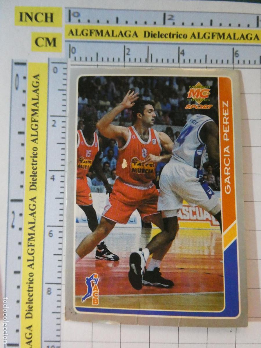 Coleccionismo deportivo: CROMO TARJETA DE BALONCESTO. 169 GARC&Iacute;A P&Eacute;REZ CB MURCIA ACB95 ACB 95 1995. MUNDI CROMO.