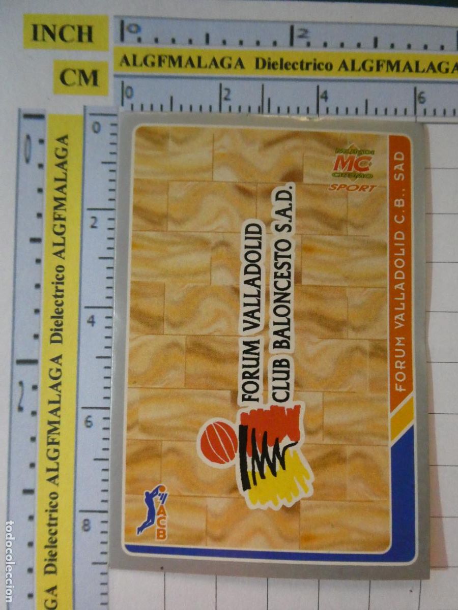 Coleccionismo deportivo: CROMO TARJETA DE BALONCESTO. 172 ESCUDO FORUM VALLADOLID ACB95 ACB 95 1995. MUNDI CROMO.