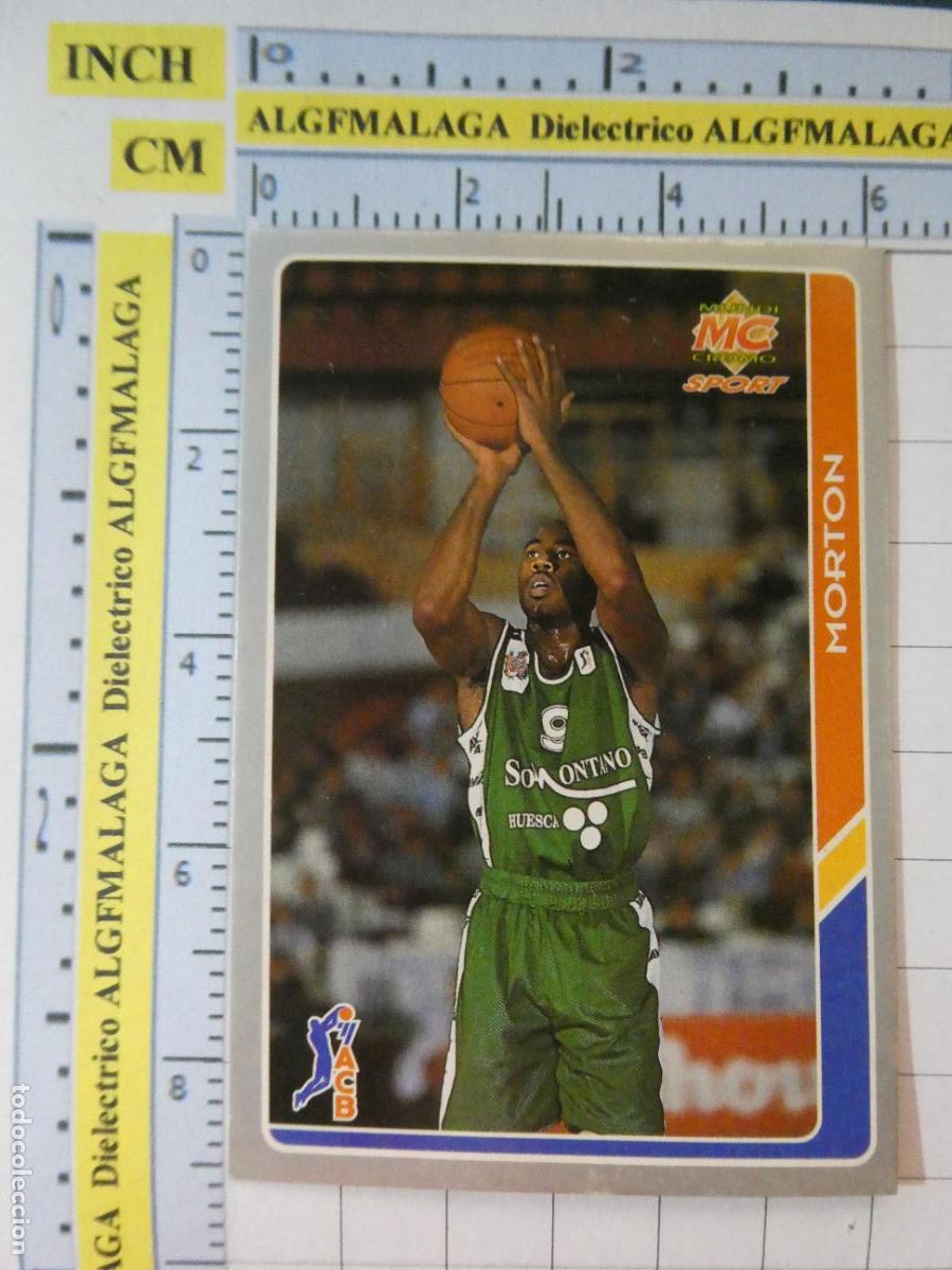 Coleccionismo deportivo: CROMO TARJETA DE BALONCESTO. 185 MORTON PE&Ntilde;AS RECREATIVAS HUESCA ACB95 ACB 95 1995. MUNDI CROMO.