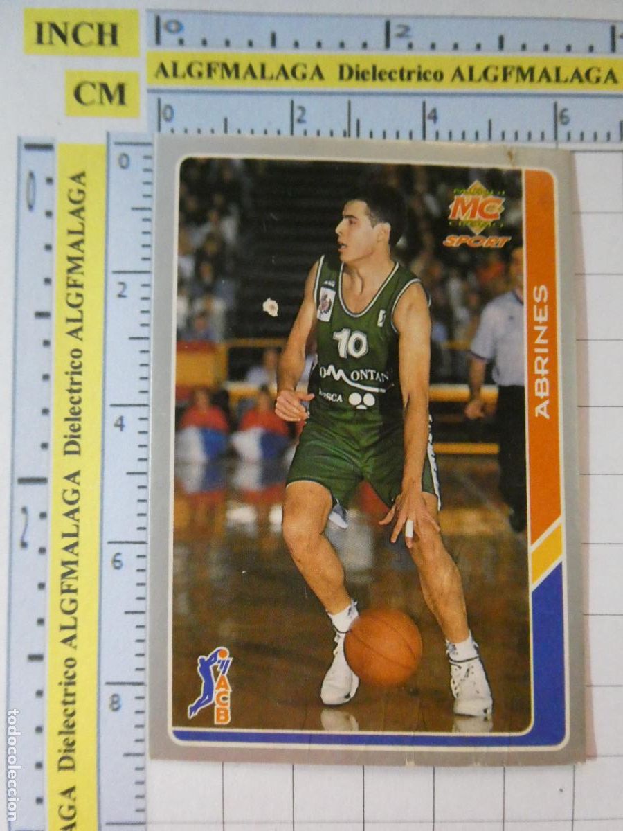 Coleccionismo deportivo: CROMO TARJETA DE BALONCESTO. 187 ABRINES PE&Ntilde;AS RECREATIVAS HUESCA ACB95 ACB 95 1995. MUNDI CROMO.