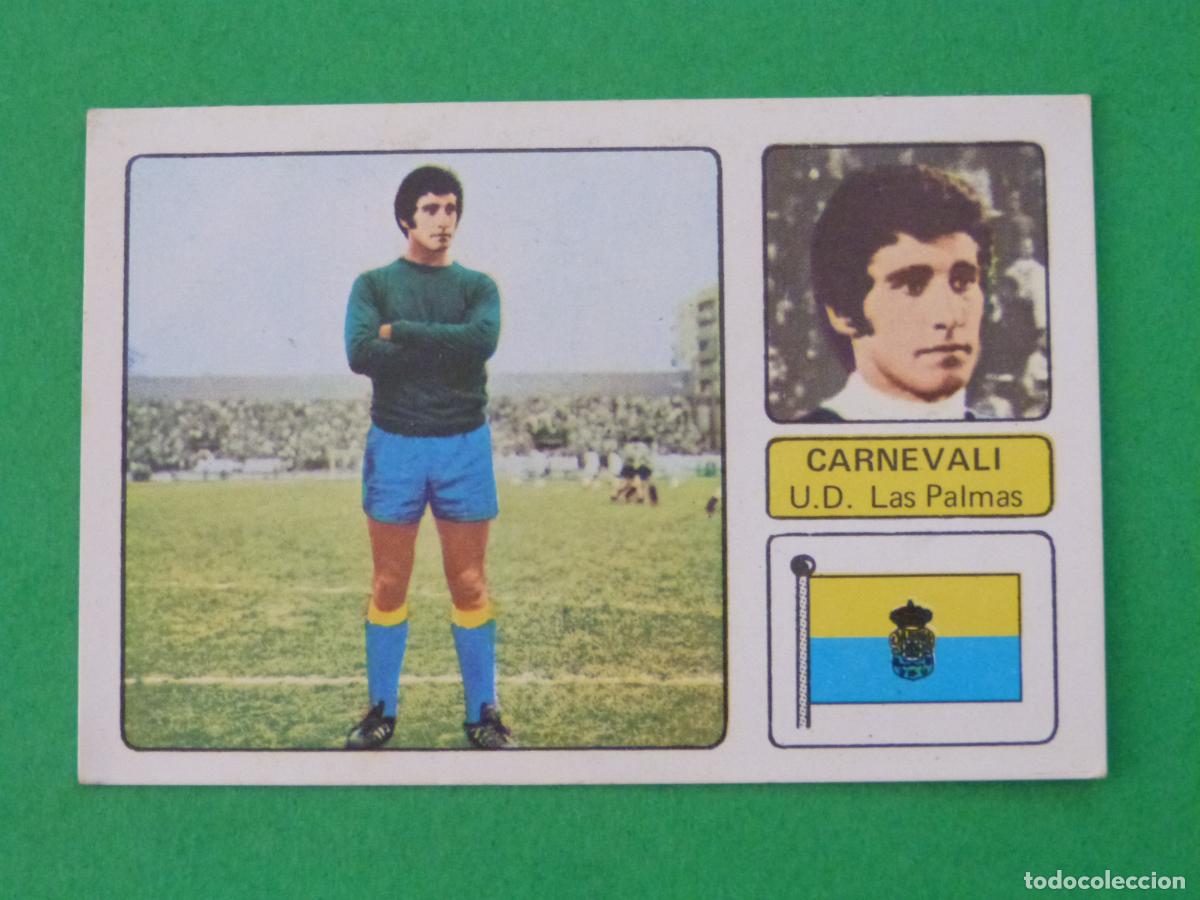 Colecionismo desportivo: CROMO FUTBOL CARNEVALI U.D. LAS PALMAS FICHAJE DESPEGADO N&ordm; 13 LIGA FHER 1973-1974/73-74.