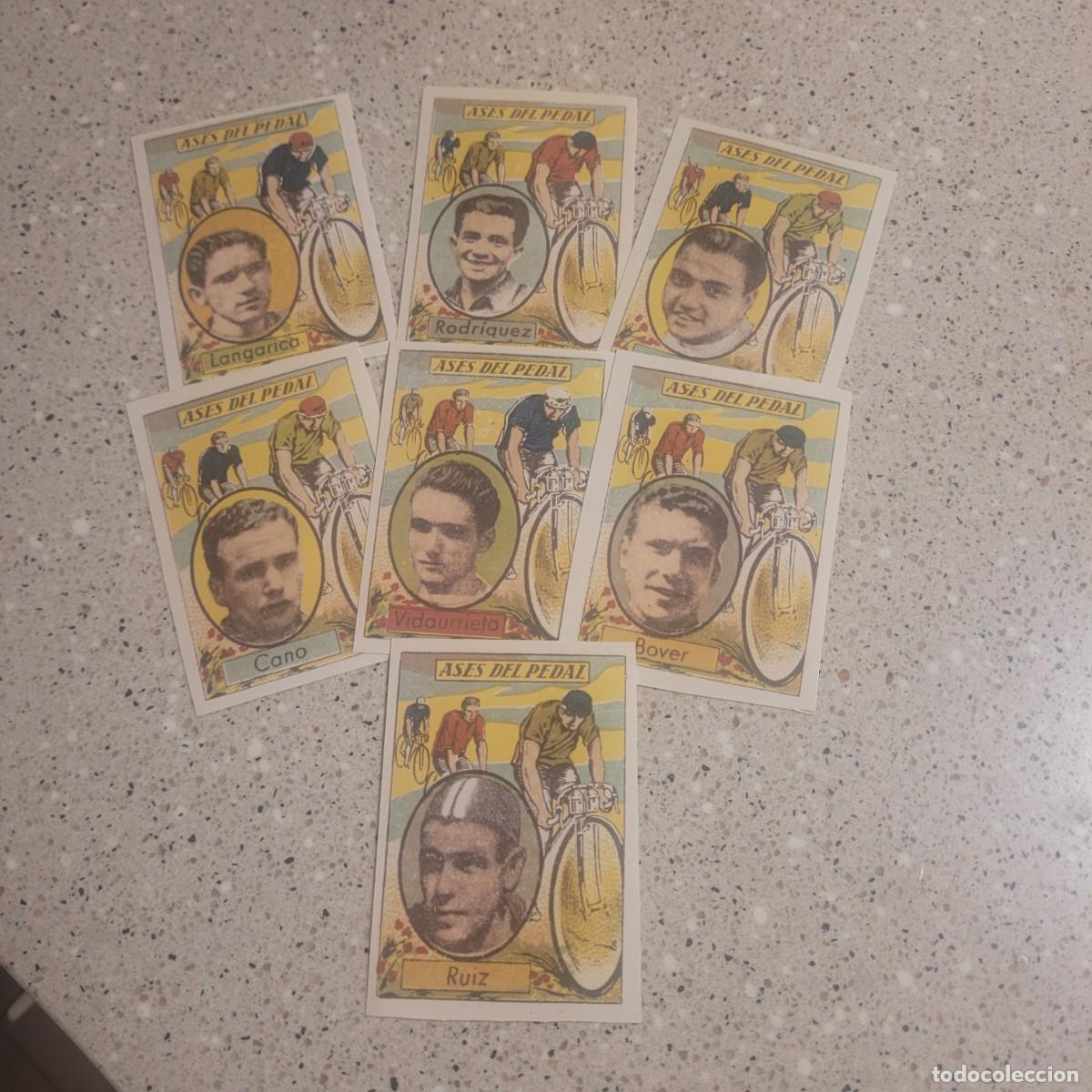 Coleccionismo deportivo: LOTE 7 CROMOS ASES DEL PEDAL FACSIMIL