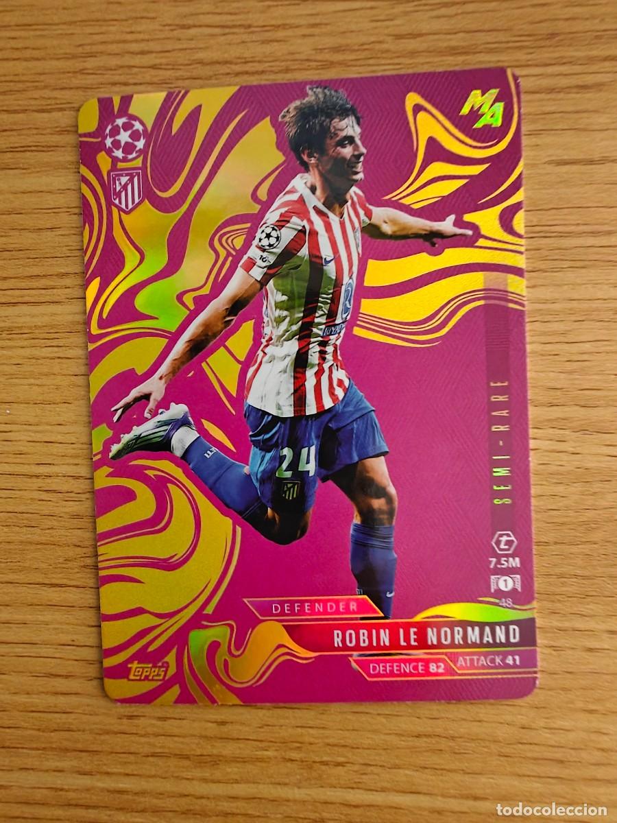 Coleccionismo deportivo: Robin Le Normand 48 Match Attax Madness 25 26 Atl&eacute;tico de Madrid Champions Paralela Morada 2025 2026