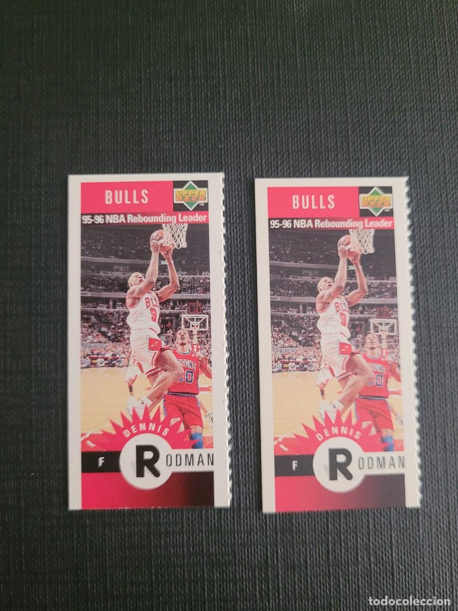 Coleccionismo deportivo: 1996 DENNIS RODMAN CARD NBA # M14 UPPER DECK CHICAGO BULLS DETROIT PISTONS ESPA&Ntilde;OL - INGLES