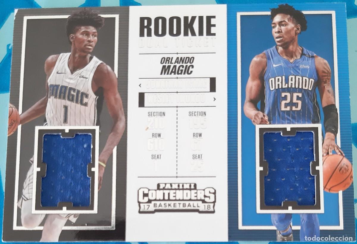 Coleccionismo deportivo: Jonathan Isaac Wesley Iwundu Orlando Magic Panini Contenders 2017-18 Dual Ticket Rookie RC