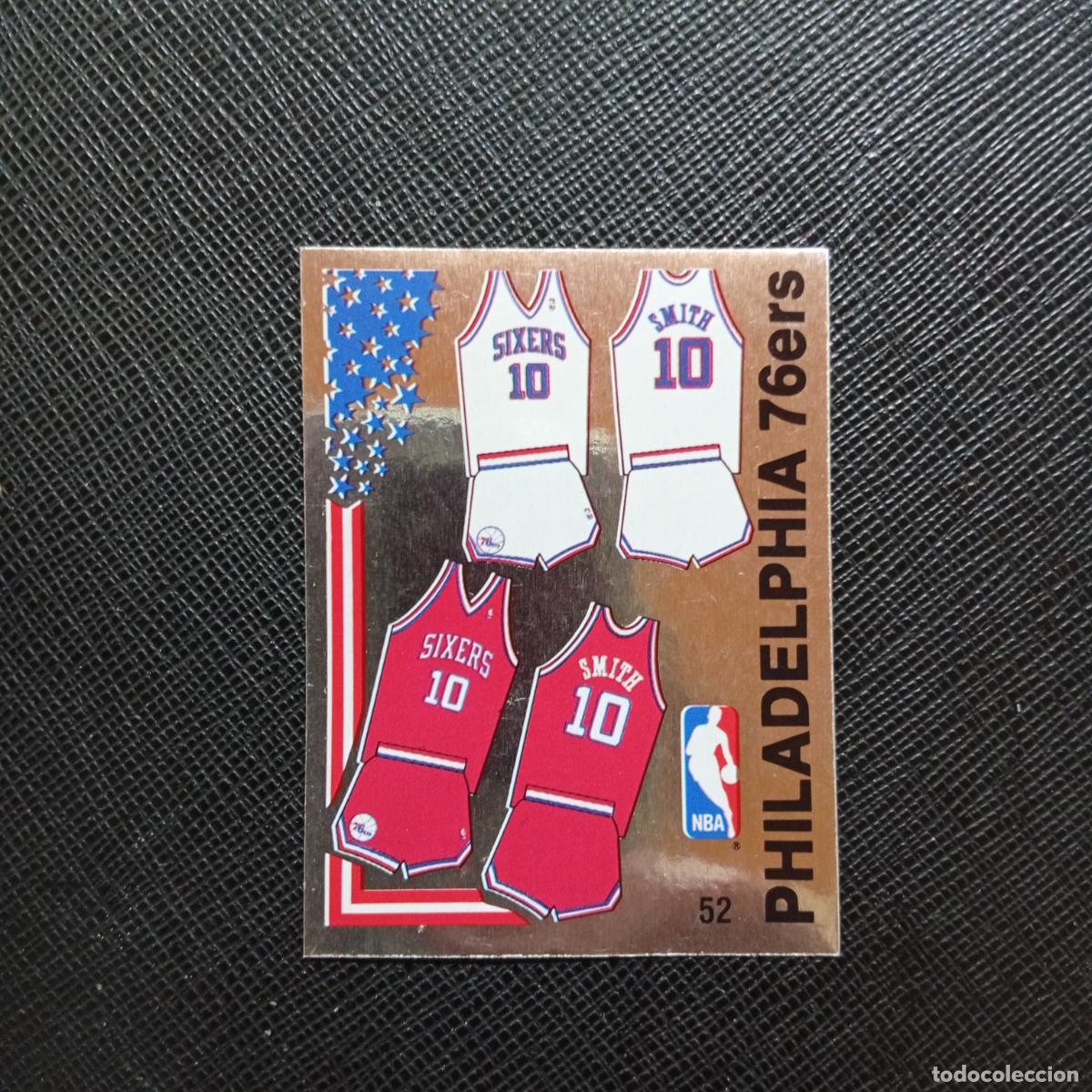 Coleccionismo deportivo: 52 EQUIPACION 76ers PANINI 1989 BASKET NBA 89 CROMO BALONCESTO - SIN PEGAR - A28 PG19