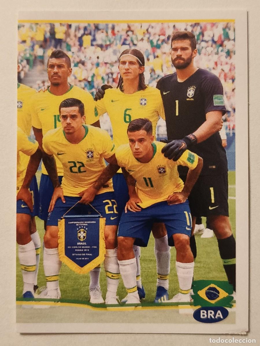 Coleccionismo deportivo: #18 ALINEACION (BRASIL) COPA AMERICA BRASIL 2019 PANINI