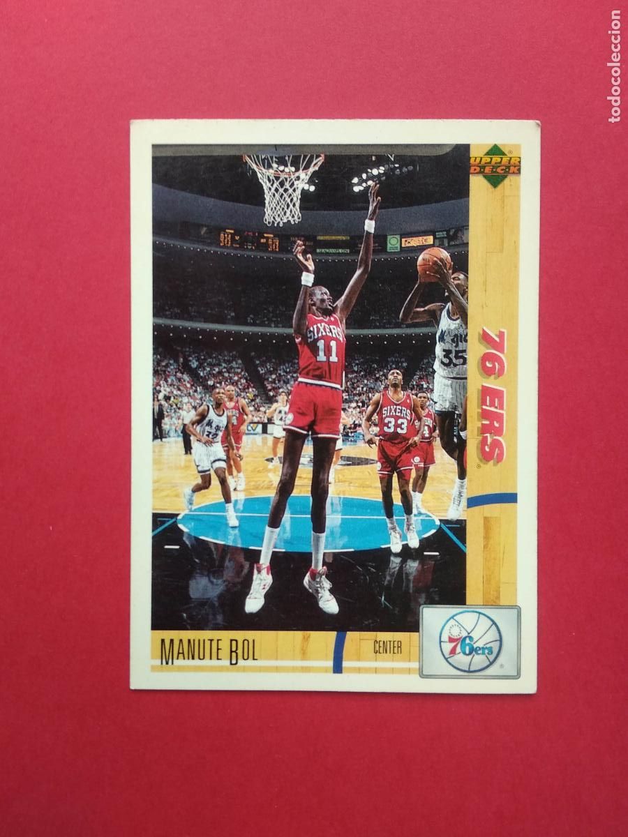 Coleccionismo deportivo: UPPER DECK NBA BASKETBALL 91 92 1991 1992 CROMO PHILADELFIA 76 ERS N&ordm; 80 MANUTE BOL