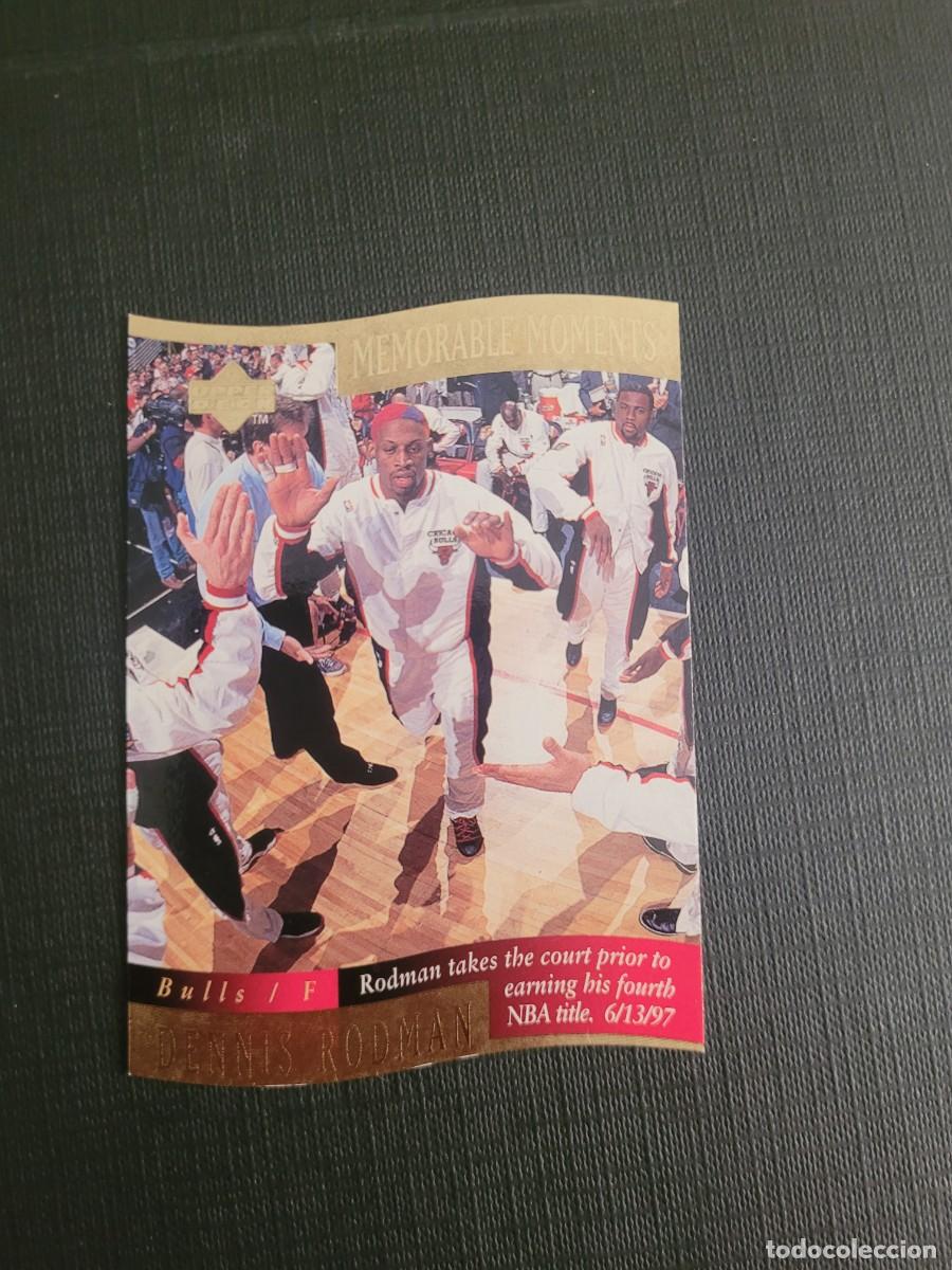 Coleccionismo deportivo: 1998 DENNIS RODMAN CARD NBA UPPER DECK # 10/10 MEMORABLE MOMENTS CHICAGO BULLS PISTONS LAKERS