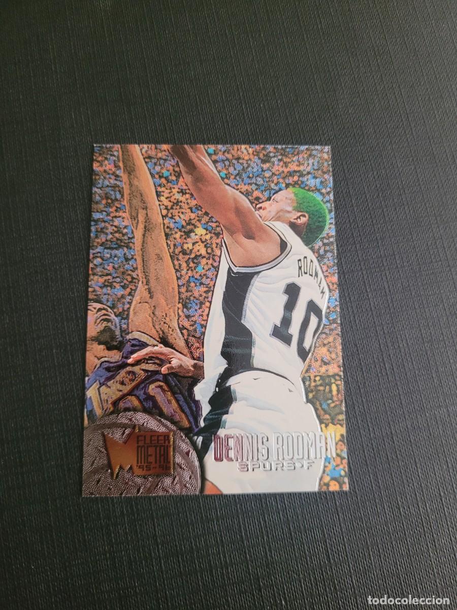 Coleccionismo deportivo: 1995 DENNIS RODMAN CARD NBA FLEER METAL # 100 SAN ANTONIO SPURS PISTONS BULLS LAKERS