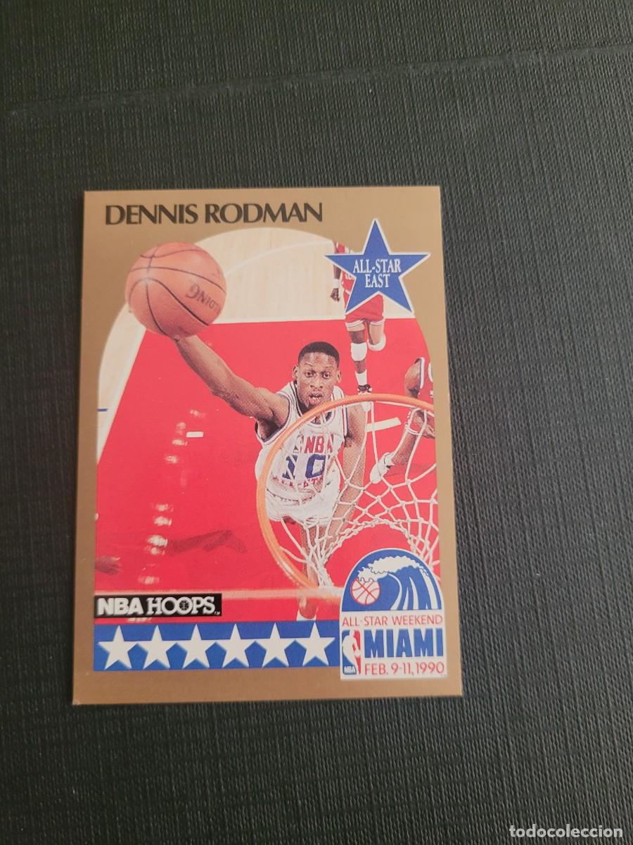 Coleccionismo deportivo: 1990 DENNIS RODMAN CARD NBA HOOPS ALL STAR #10 PISTONS LAKERS BULLS SPURS