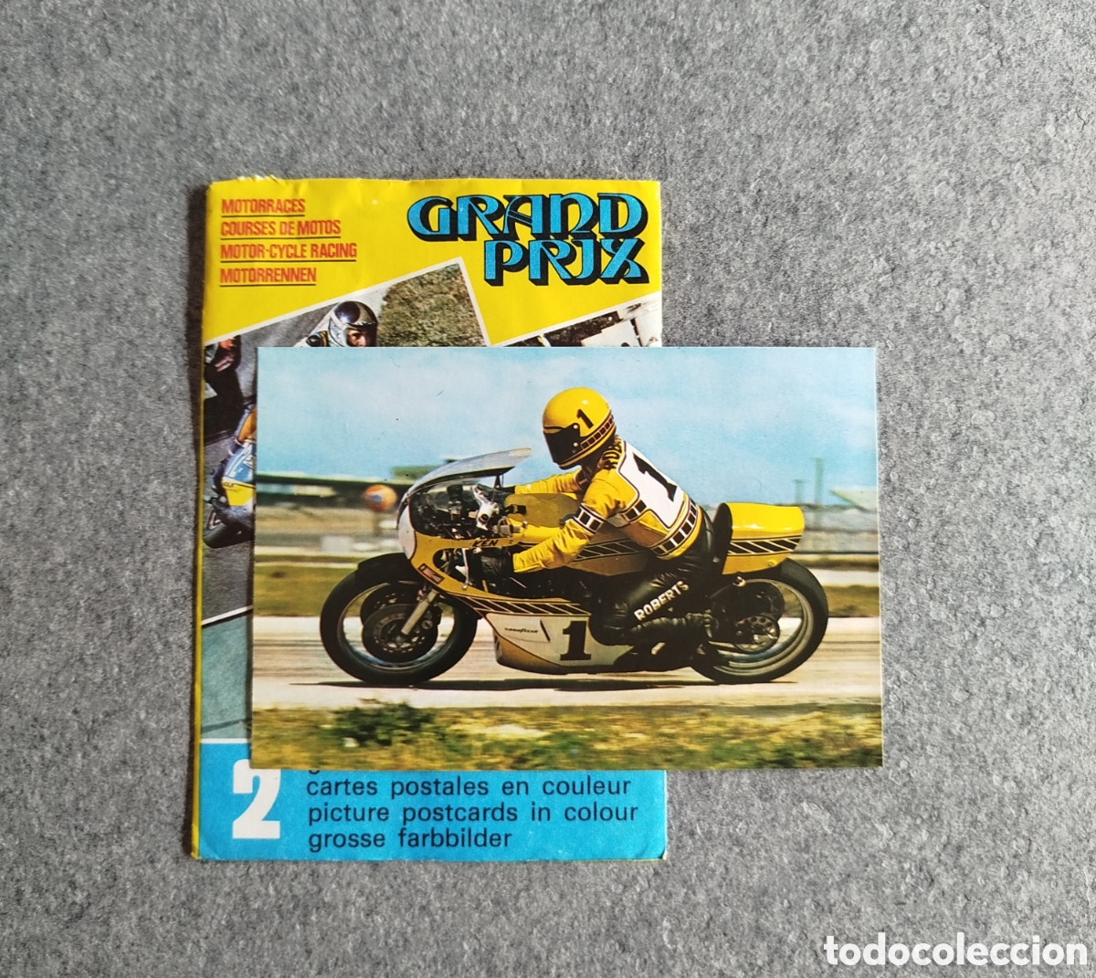 Coleccionismo deportivo: 1976 ROOKIE KENNY ROBERTS POSTAL CROMO TARJETA CARD FHER FKS MOTOCICLISMO SUZUKI YAMAHA MOTORCYCLING