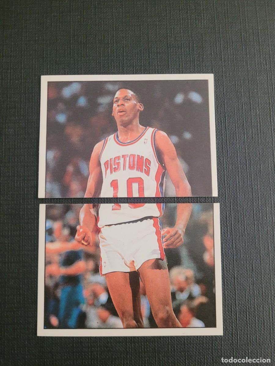 Coleccionismo deportivo: 1991 DENNIS RODMAN CARD NBA PANINI # 191 # 192 DETROIT PISTONS BULLS SPURS LAKERS