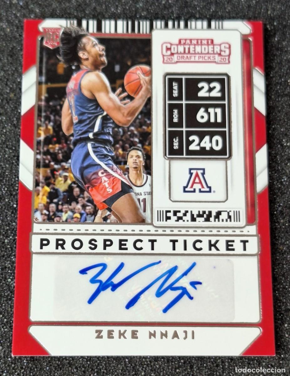 Coleccionismo deportivo: Zeke Nnaji Arizona Panini Contenders Draft Picks Rookie RC Auto