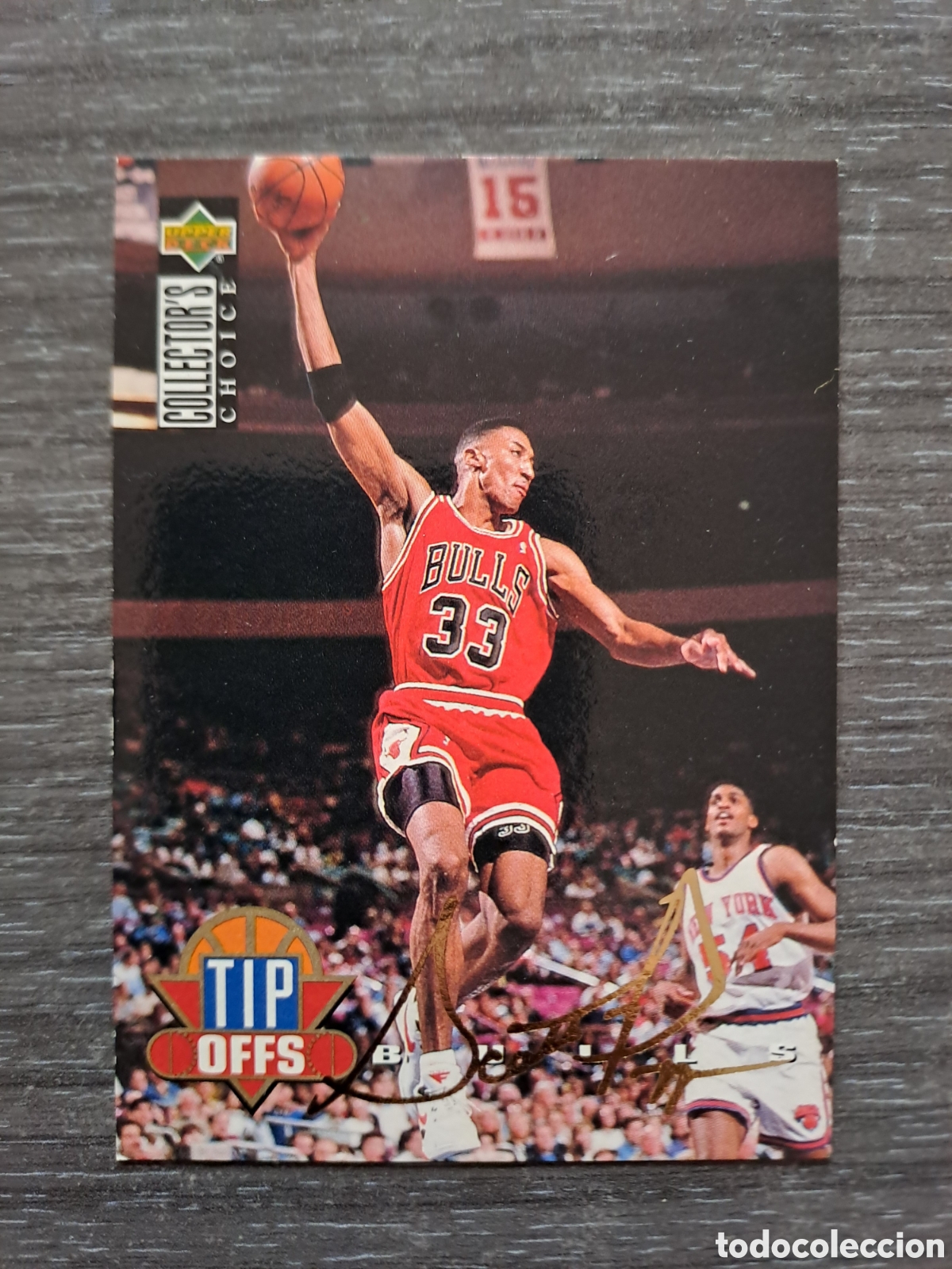 Coleccionismo deportivo: SCOTTIE PIPPEN #169 &ndash; GOLD SIGNATURE &ndash; UPPER DECK 94-95 Cromo original de Scottie Pippen con Chicag
