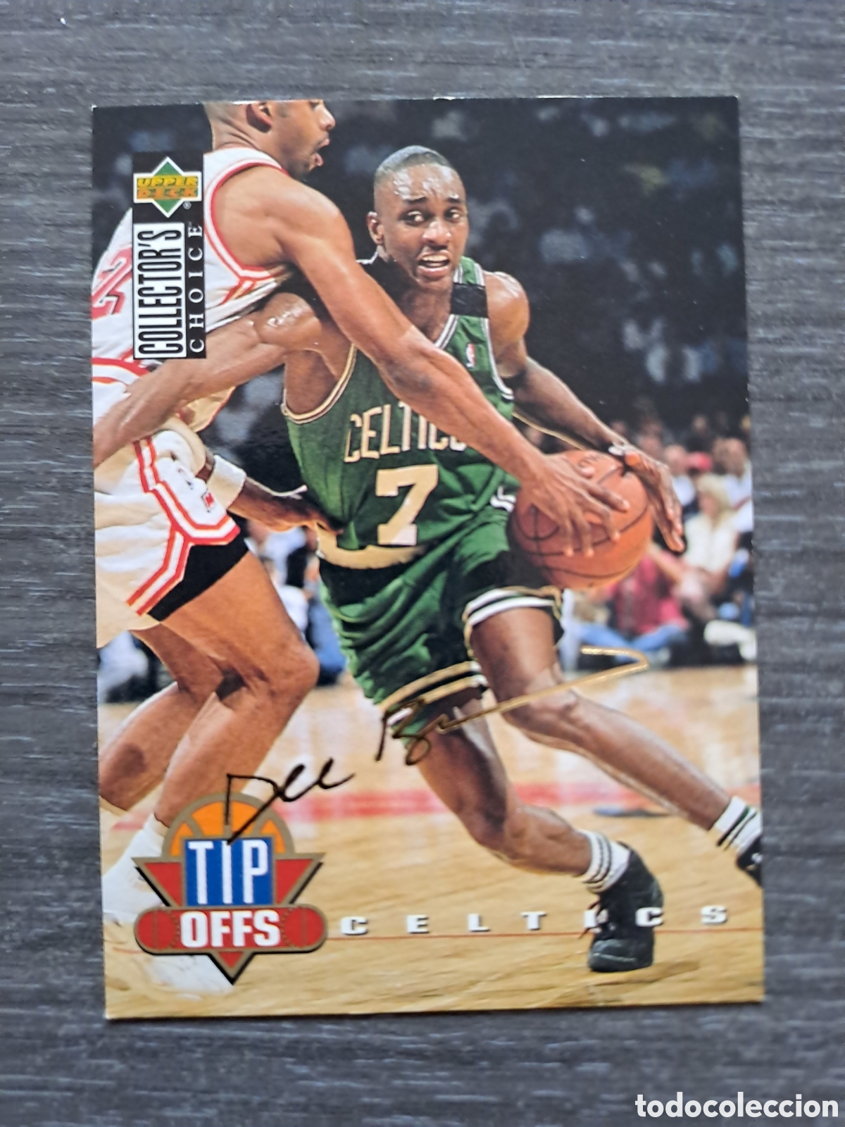 Coleccionismo deportivo: DEE BROWN #167 &ndash; GOLD SIGNATURE &ndash; UPPER DECK 94-95 Cromo original de Dee Brown con Boston Celtics,
