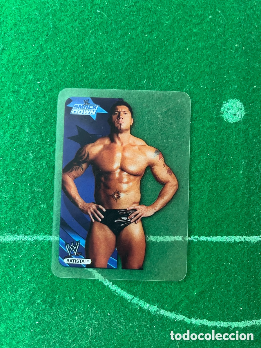Coleccionismo deportivo: 85 BATISTA SMACKDOWN WWE LAMINCARDS 2007 EDIBAS MUNDICROMO