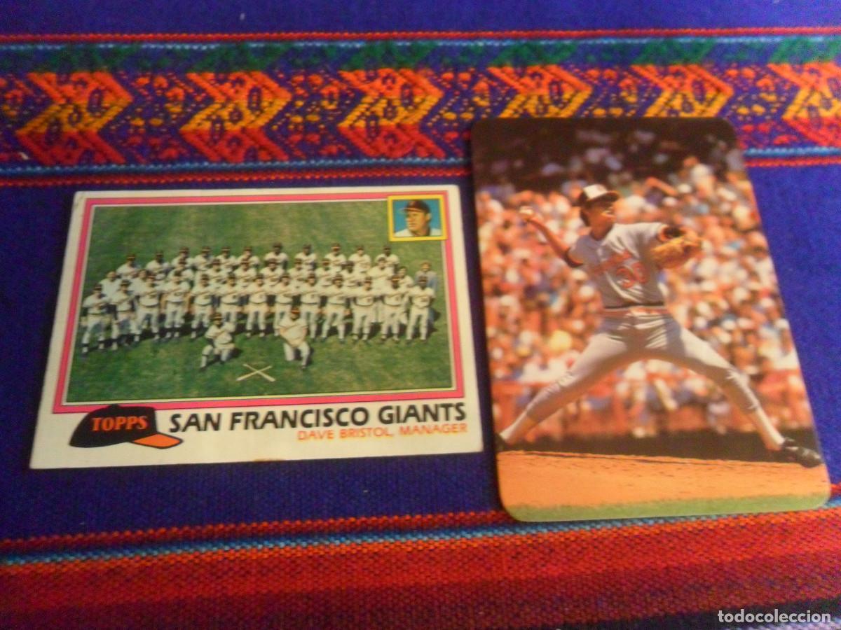 Coleccionismo deportivo: CROMO CARD SAN FRANCISCO GIANTS N&ordm; 686 TOPPS 1991 Y CALENDARIO BOLSILLO BEISBOL 1990.