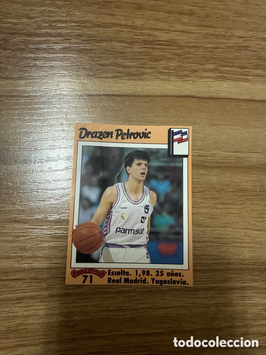 Coleccionismo deportivo: 1989 DRAZEN PETROVIC N&ordm; 71 GIGANTES BASKET SIN PEGAR