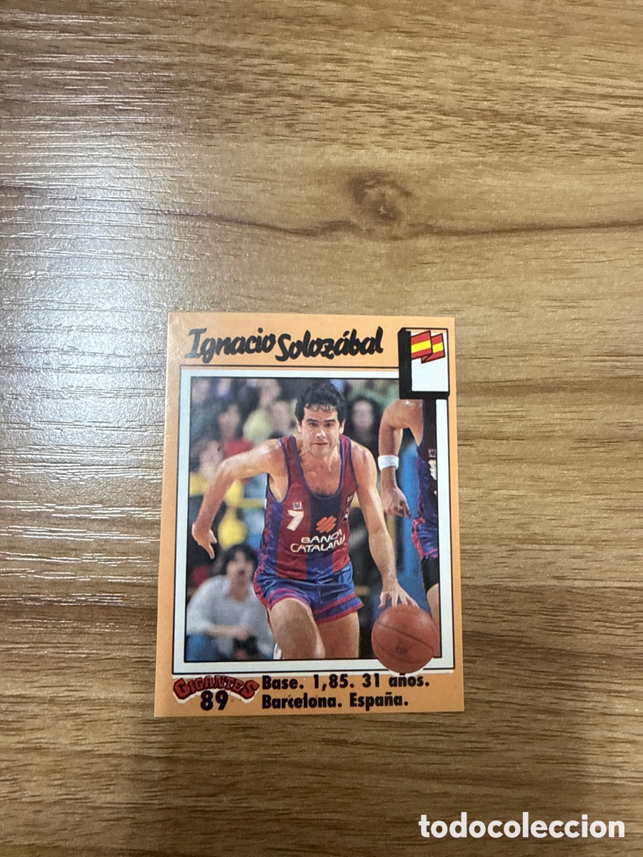 Coleccionismo deportivo: 1989 SOLOZABAL FC BARCELONA N&ordm; 89 GIGANTES BASKET SIN PEGAR