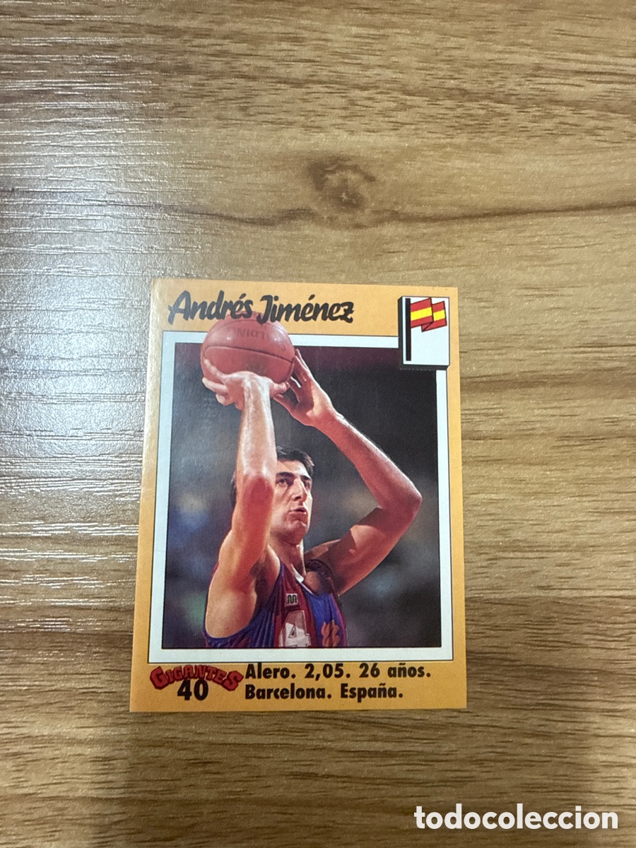 Coleccionismo deportivo: 1989 ANDRES JIMENEZ FC BARCELONA N&ordm; 40 GIGANTES BASKET SIN PEGAR