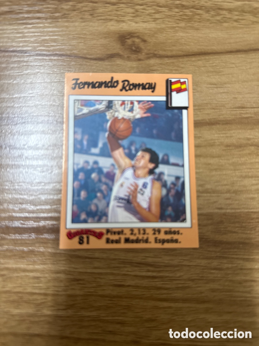 Coleccionismo deportivo: 1989 FERNANDO ROMAY REAL MADRID N&ordm; 81 GIGANTES BASKET SIN PEGAR