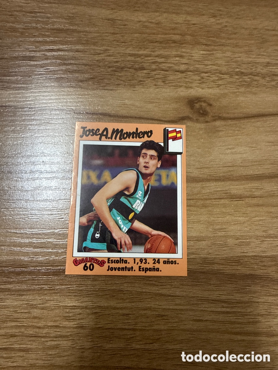 Coleccionismo deportivo: 1989 JOSE A. MONTERO JUVENTUT BADALONA N&ordm; 60 GIGANTES BASKET SIN PEGAR