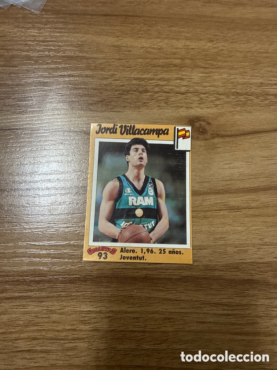 Coleccionismo deportivo: 1989 JORDI VILLACAMPA JUVENTUT BADALONA N&ordm; 93 GIGANTES BASKET SIN PEGAR