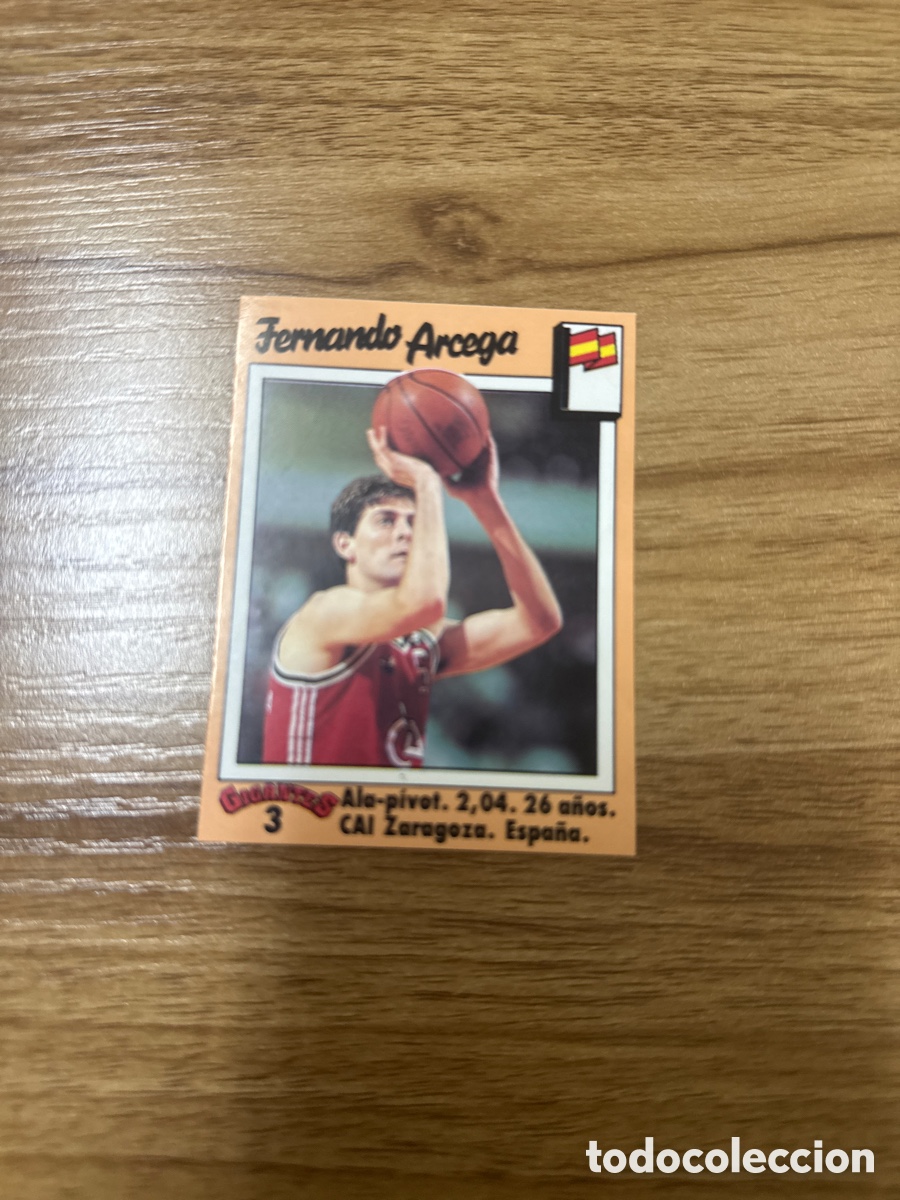 Coleccionismo deportivo: 1989 FERNANDO ARCEGA CAI ZARAGOZA N&ordm; 3 GIGANTES BASKET SIN PEGAR