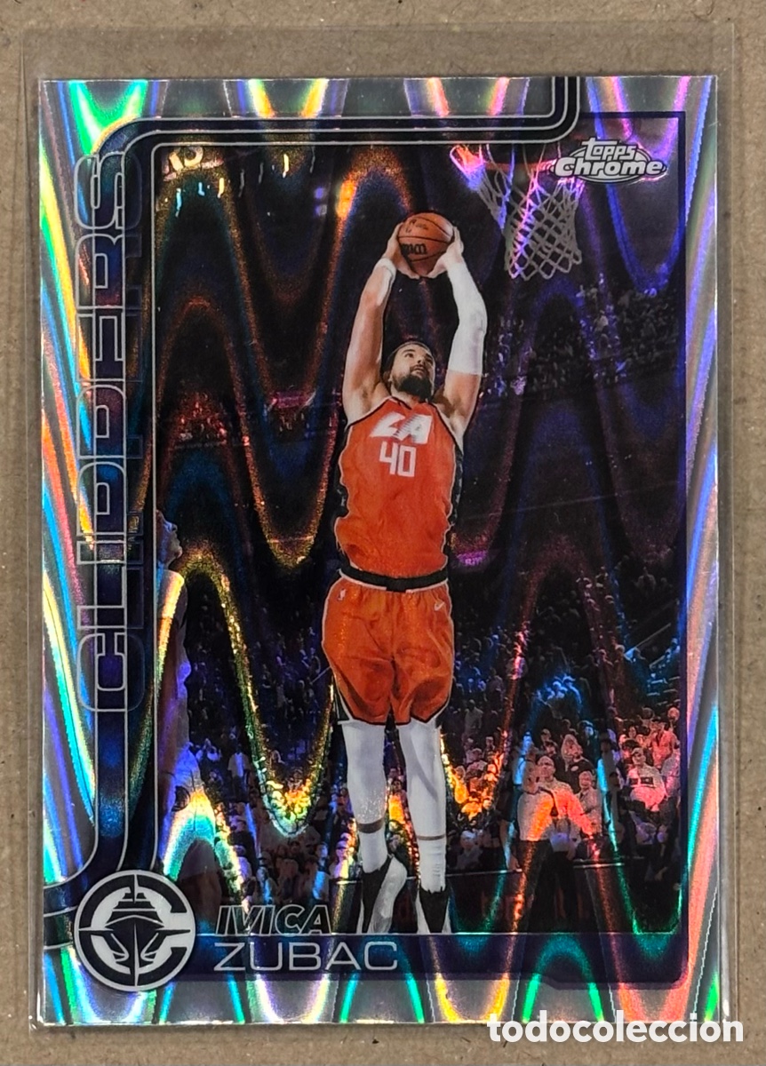 Coleccionismo deportivo: IVICA ZUBAK (L.A. CLIPPERS). CARTA RAYWAVE REFRACTROR TOPPS CHROME NBA 2025/26. #37. NBA