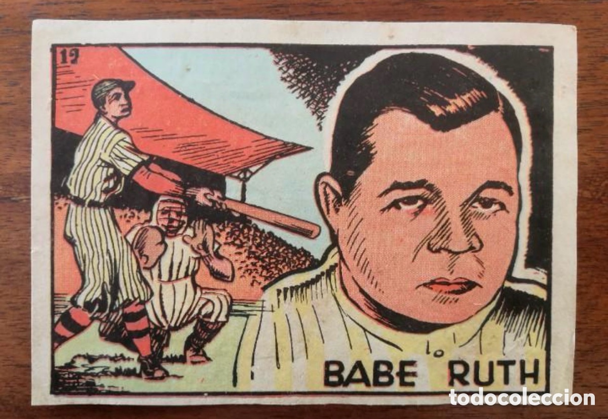 Coleccionismo deportivo: 1939 BABE RUTH N&ordm; 12 BRUGUERA CROMOS CULTURA