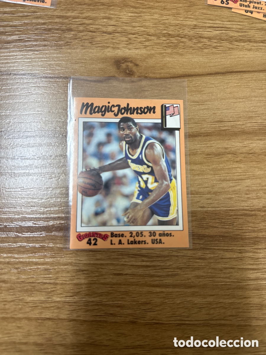 Collectionnisme sportif: 1989 MAGIC JOHNSON N&ordm; 42 GIGANTES BASKET SIN PEGAR NO SE ACEPTAN OFERTAS