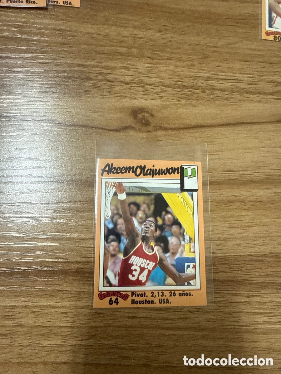 Collectionnisme sportif: 1989 OLAJUWON N&ordm; 64 GIGANTES BASKET SIN PEGAR NO SE ACEPTAN OFERTAS