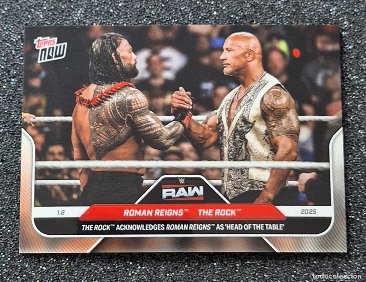 Collectionnisme sportif: Roman Reigns The Rock Topps Now WWE RAW #3 2025