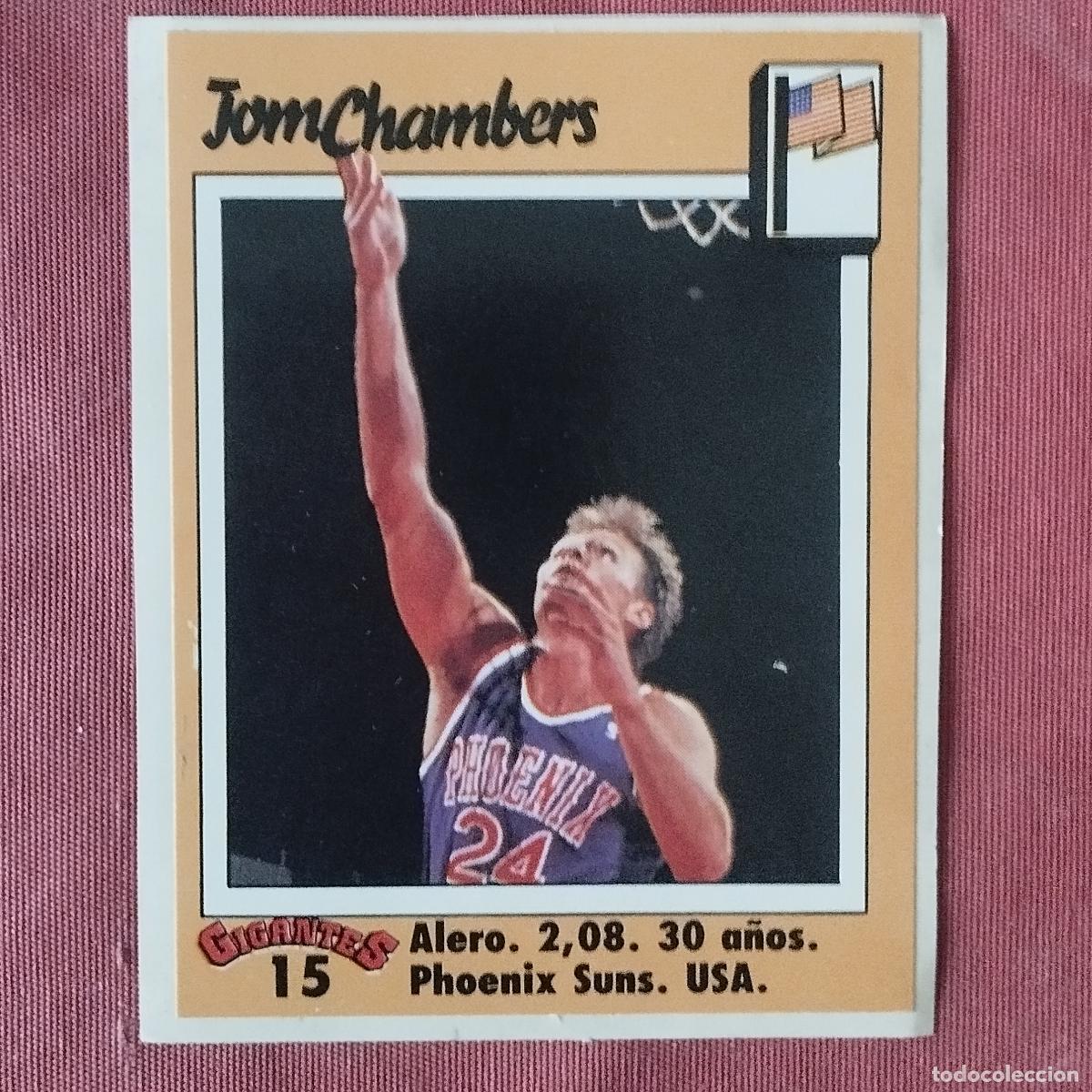 Collezionismo sportivo: JOM CHAMBERS - ESTADOS UNIDOS - CROMO PEGATINA - GIGANTES DEL BASKET - 1989 - BALONCESTO